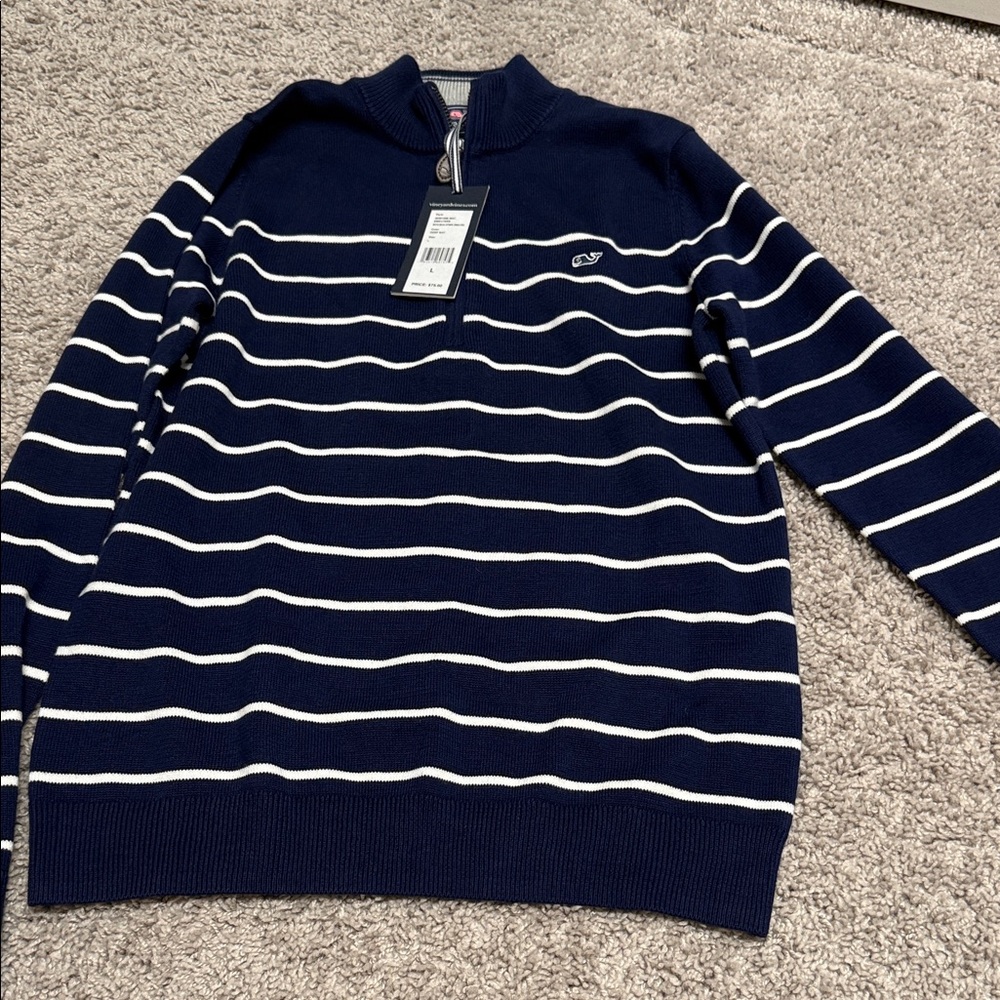 Vineyard Vines boys quarter zip L